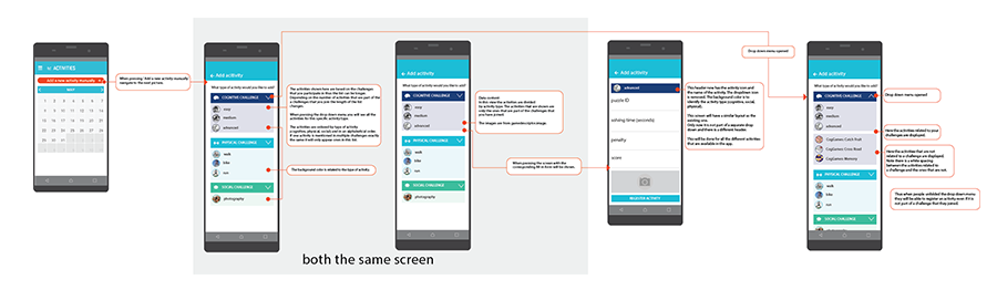 Wireframe and mock-up